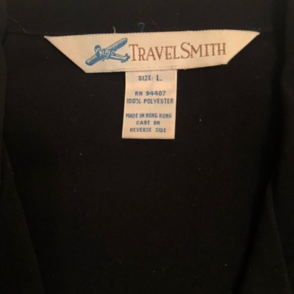 Travel Smith Black Collared Shortsleeve Buttondown - Picture 3 of 4